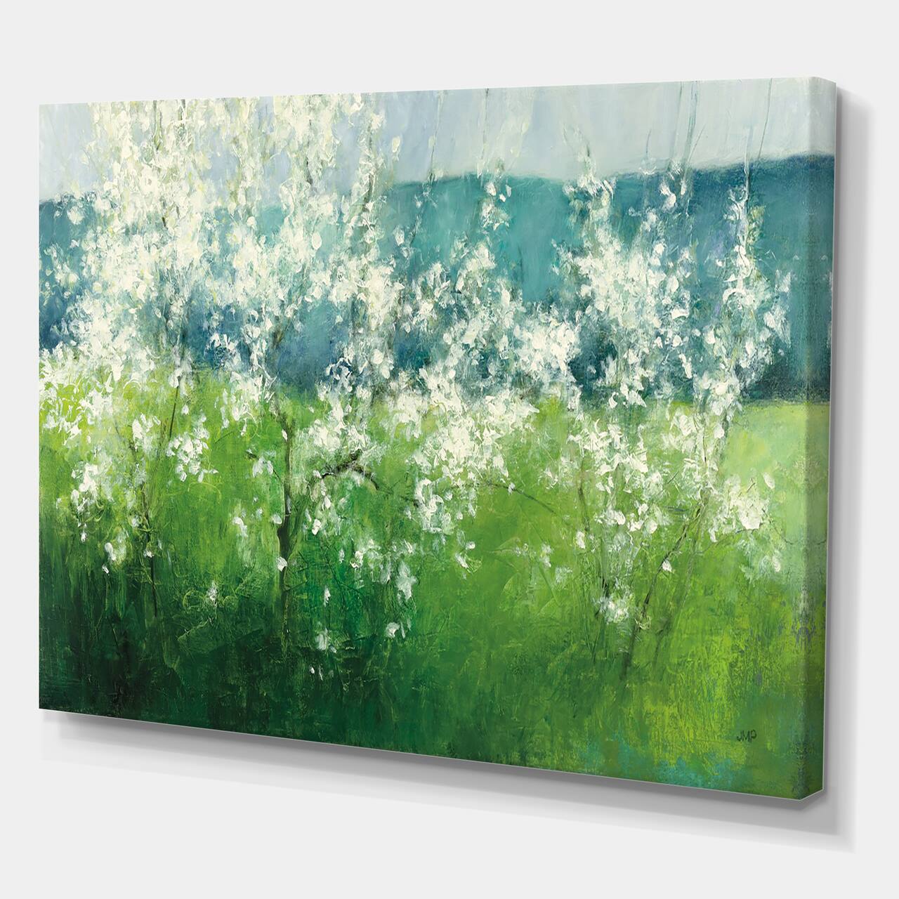 Designart - Green Mountain Spring - Cottage Premium Canvas Wall Art